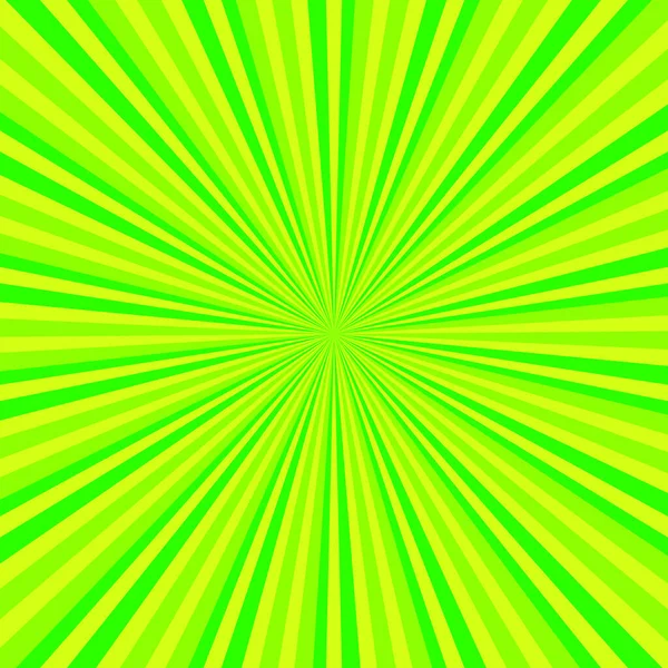 Abstrato Verde Amarelo Fundo Com Raios Starburst Fractal Explosão Festival — Vetor de Stock