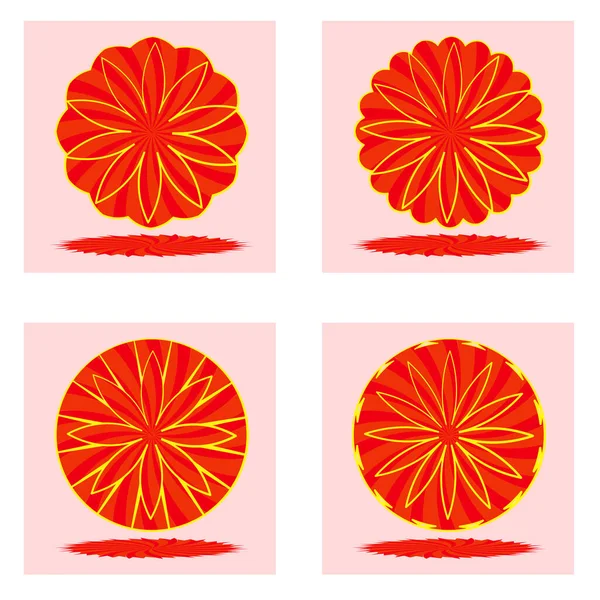 Vettore Collezione Stelle Fiore Raggio Sole Adesivo Banner Logo Bolla — Vettoriale Stock