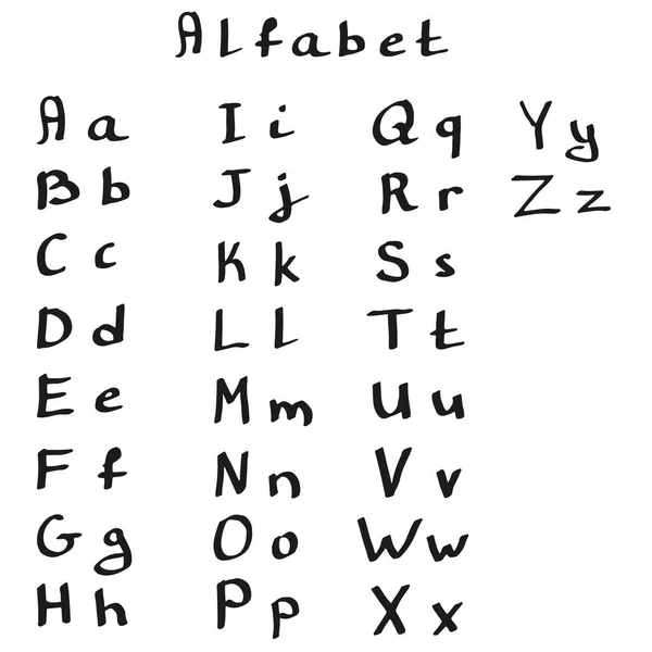 手書きのベクトル アルファベット ホワイト バック グラウンドの分離 ベクターグラフィックス