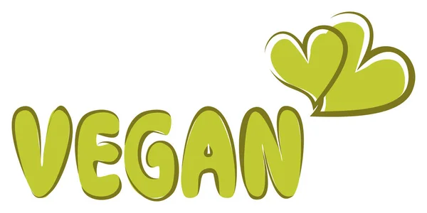 Veganes Symbol Bio Grünes Veganes Logo Oder Schild Etikett Für — Stockvektor