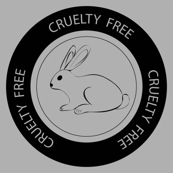 Cruelty Free Rabbit Symbol Lettering Cruelty Free Icon Products What — Stock Vector
