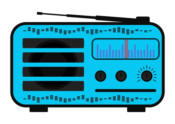 Χρωματικός Ραδιοφωνικός Σταθμός Ραδιόφωνο Μωβ Χρώμα Κεραία Κλίμακα Σταθμός Λήψης — Διανυσματικό Αρχείο