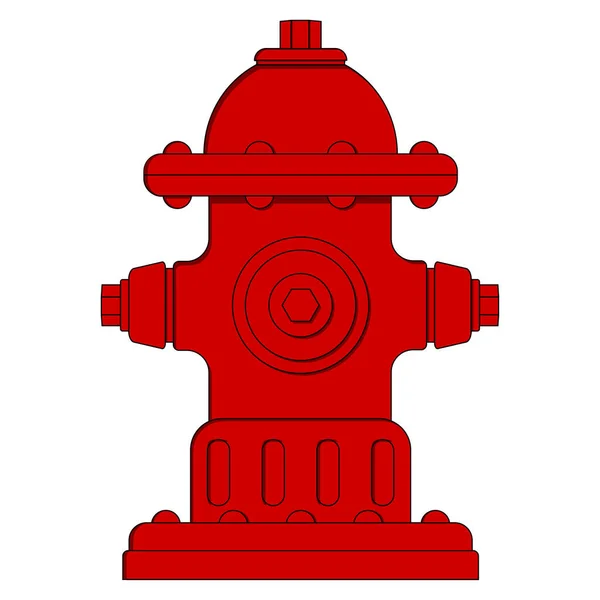 消防栓图标 红色消防栓呈扁平型 简约的图标孤立在白色背景 矢量说明 — 图库矢量图片