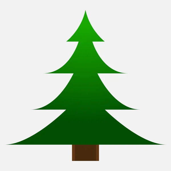 Icône Sapin Noël Arbre Noël Vert Isolé Sur Fond Blanc — Image vectorielle