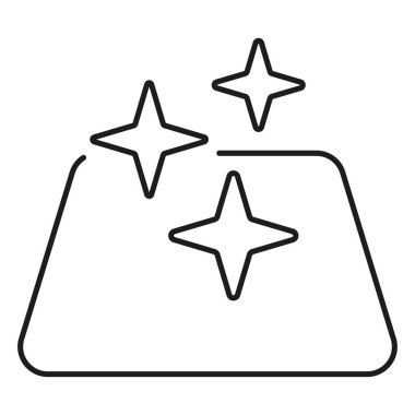 Yüzey taslak simgesi temizleniyor. Temizleme ya da dezenfeksiyon yüzeyi. Siluet sembolü. Kolay temizlik. Nesnelerin dezenfekte edilmesi. Boşluk yok. Vektör izole illüstrasyonu