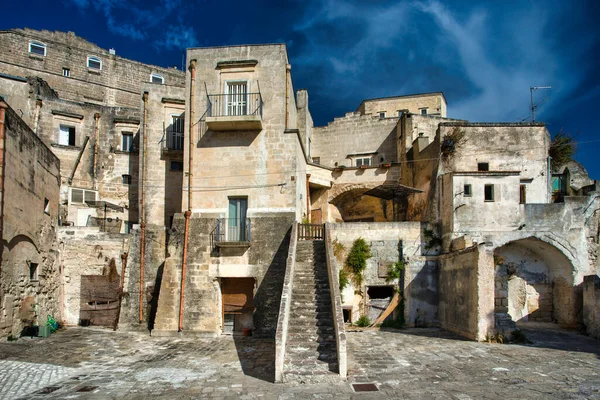 Passeio Pensou Cidade Velha Matera Patrimônio Mundial Unesco Itália — Fotografia de Stock