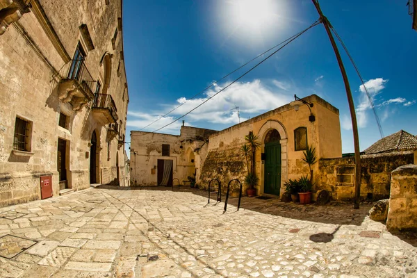 Une Promenade Pensée Vieille Ville Matera Patrimoine Mondial Unesco Italie — Photo