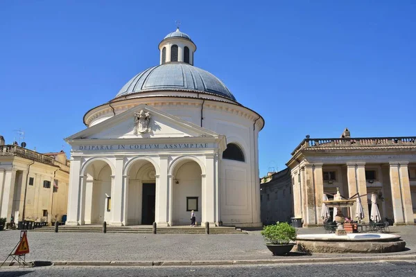 Ariccia Piazza Corte Collegiata Santa Maria Assunta Cielo Розташована Головній — стокове фото