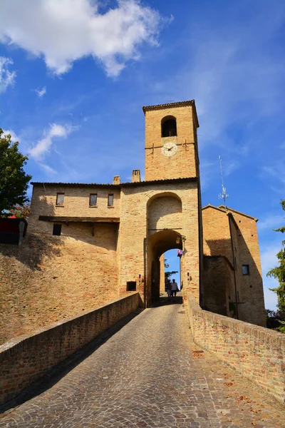 Montegridolfo Rimini Porta Del Borgo Porta Entrada Para Castelo Montegridolfo — Fotografia de Stock