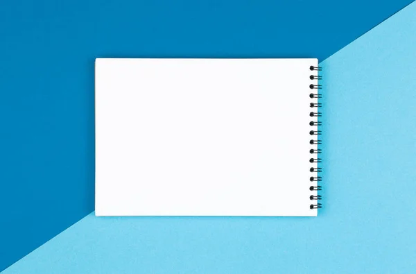 Notebook two color background blue and gray — Stock Photo, Image