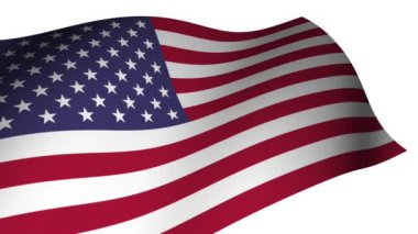 Amerikan Bayrağı Yavaşça Dalgalanıyor. 4 Temmuz vatansever. Amerikan Spirit USA. Bandera de Estados Unidos