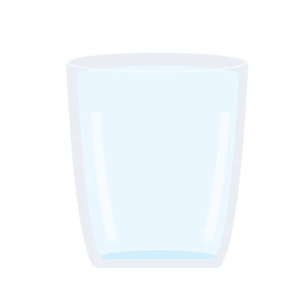 Empty Glass Isolated White Background Illustration Vector — Stock Photo, Image