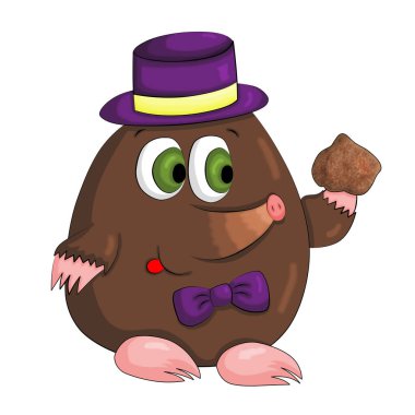 Çizgi film tarzında çizim. Kartpostallar, çocuk baskıları, defterler, bulmacalar, çocuk oyuncakları için kutuların dekorasyonu, not defterleri ve diğer kağıt ürünleri için kullanılabilir..