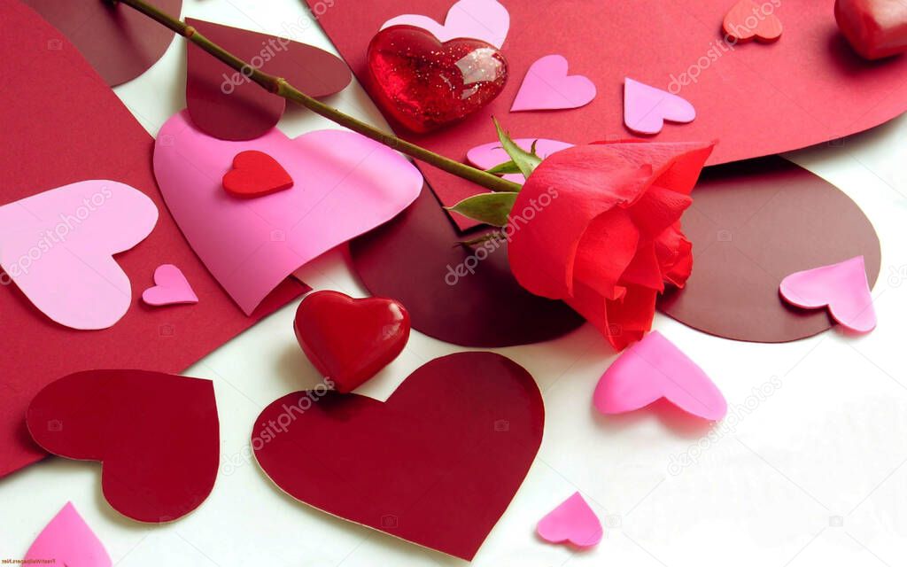 Happy valentine Day hearts.Love concept. The idea of communication with a loved one, declaration of love!