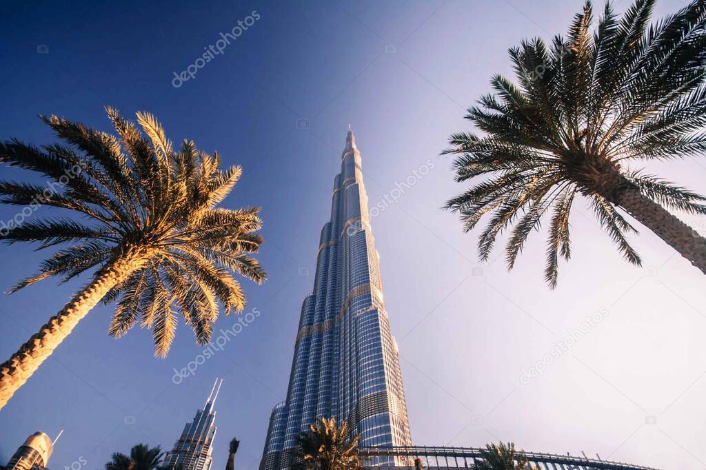 Beautiful Burj khalifa in dubai city.
