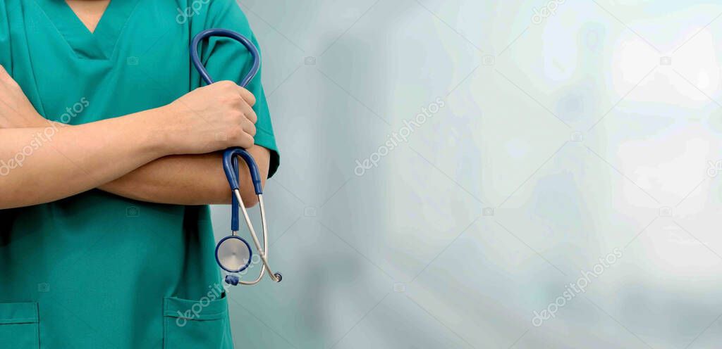 Doctor working in hospital. Healthcare and medical service.