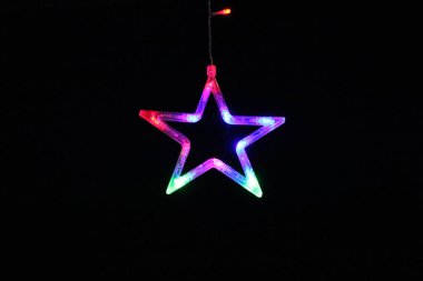 Arkaplan Bokeh Yıldızları Siyah Arkaplanda Parlayan Renkli Elementler Rüzgarda, Gece