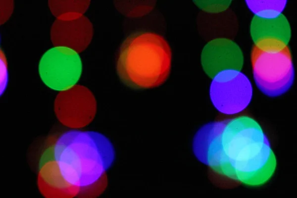 Предпосылки Контекст Bokeh Stars Flashing Colored Elements Black Background Wind — стоковое фото