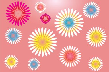 Ateş çiçekleri vektör illüstrasyon bayram kutlamaları Yılbaşı gecesi ateş festivali patlaması ışık şenlik partisi doğum günü aydınlık