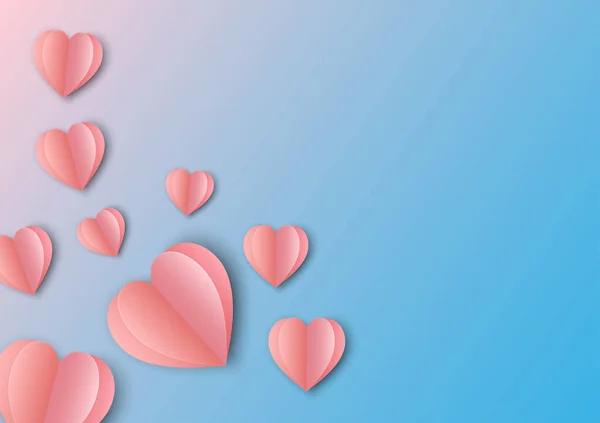 Cuore Carta Colorato Rosa Sfondo — Foto Stock