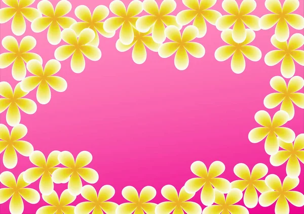 Blumengirlande Dok Champa Laos Für Feier Rosa Hintergrund — Stockfoto