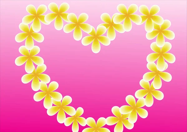 Flower Garland Dok Champa Laos Set Pink Background — Stock Photo, Image