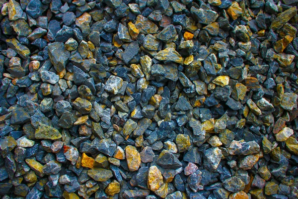 Kolorowe Żwirowa Minerał Tekstura Kamienna Kamień Żwirowe Tło Podłogi — Zdjęcie stockowe