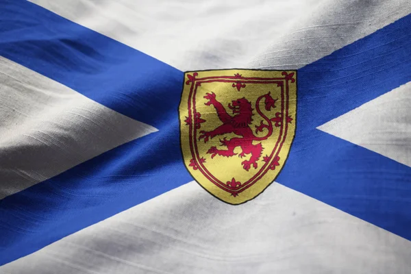 Primer Plano Bandera Nueva Escocia Con Volantes — Foto de Stock