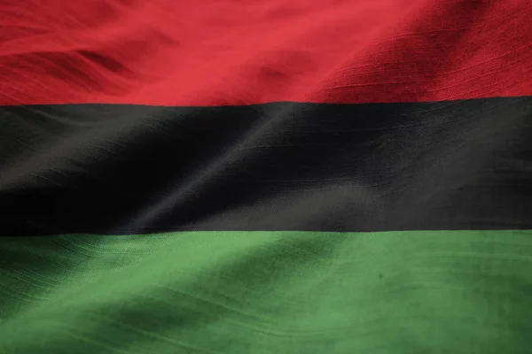 Pan Afrika Cumhuriyeti bayrağı, closeup karıştırdı