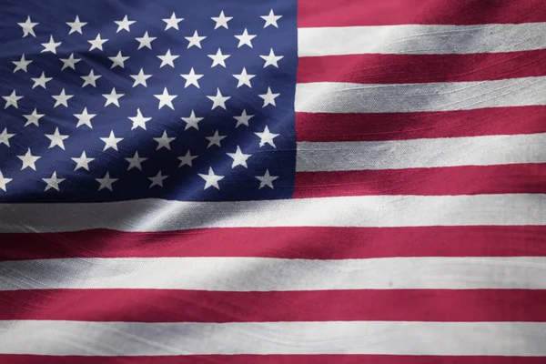 Closeup Ruffled United States America Flag United States America Flag – stockfoto