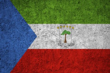 Ekvator Ginesi bayrak grunge beton duvar