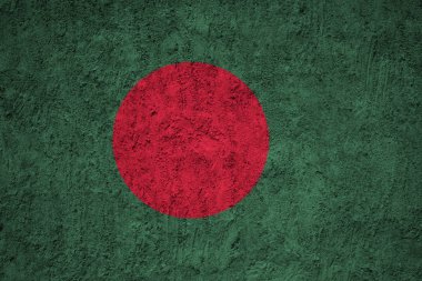Grunge beton duvar Bangladeş bayrağı