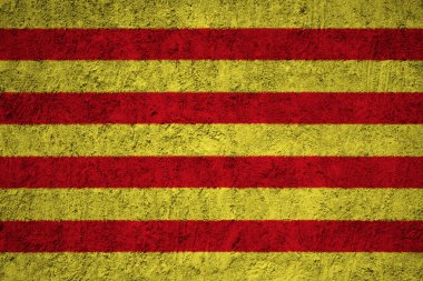 Catalonia bayrak grunge beton duvar