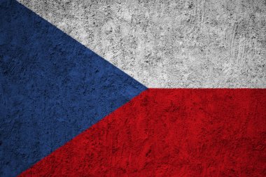 Grunge beton duvar Çek Cumhuriyeti bayrağı