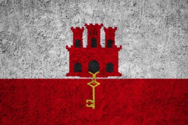 Gibraltar bayrak grunge beton duvar
