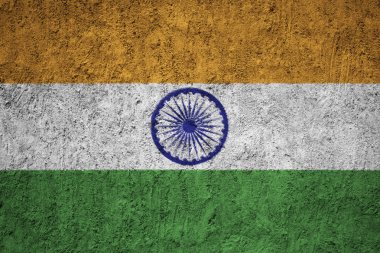 Hindistan bayrağı grunge beton duvar