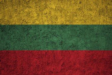 Litvanya bayrağı grunge beton duvar