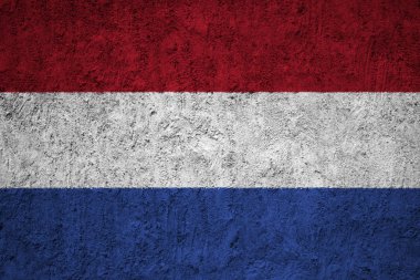 Hollanda bayrağı grunge beton duvar