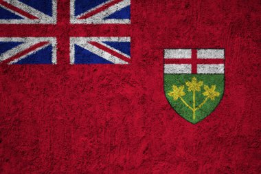 Ontario bayrağına grunge beton duvar