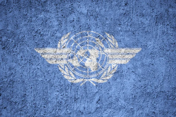 ICAO bayrak grunge beton duvar