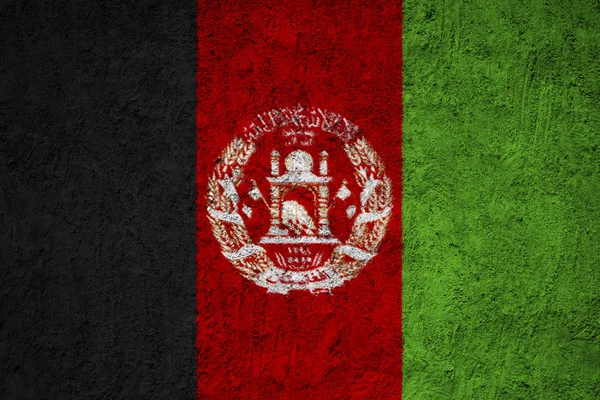 Afghanistan Flag Grunge Concrete Wall — Stock Photo, Image