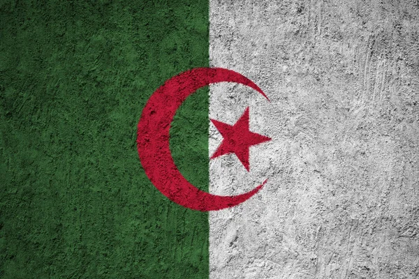 Cezayir Bayrağı Grunge Beton Duvar — Stok fotoğraf