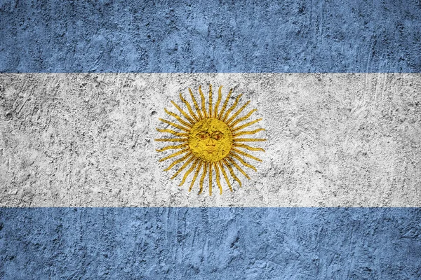 Bendera Argentina Dinding Beton Grunge — Stok Foto