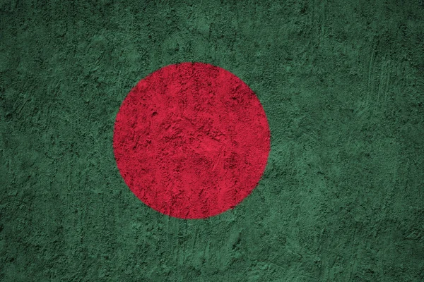 Bangladesh Drapeau Sur Mur Béton Grunge — Photo