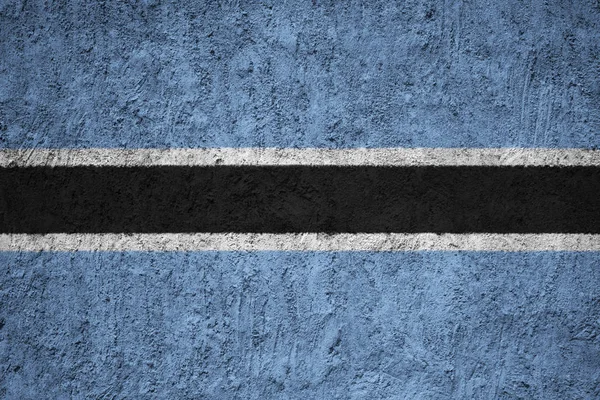 Botswana Flagge Der Grunge Betonwand — Stockfoto