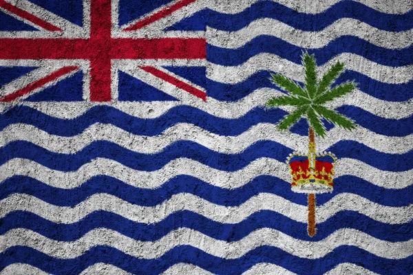 Британська Територія Індійському Океані Прапор Бетонну Стіну Гранж — стокове фото