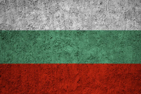 Bolgár Zászló Grunge Betonfal — Stock Fotó