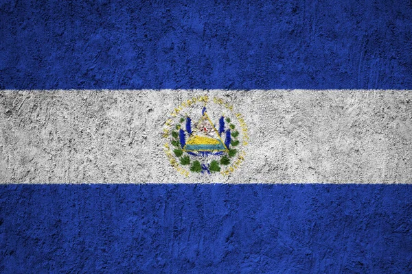 Salvador Flagge Auf Der Grunge Betonwand — Stockfoto
