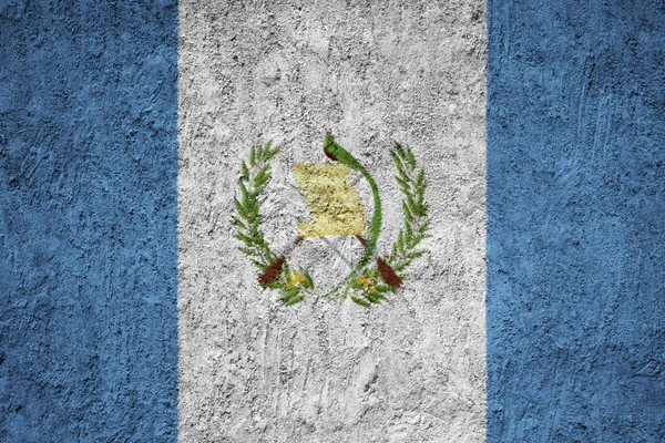 Vlajka Guatemaly Betonové Zdi Grunge — Stock fotografie