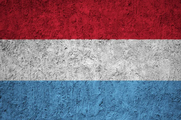 Люксембургский Флаг Гранж Бетонной Стене — стоковое фото